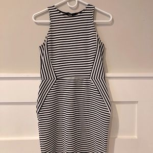 Black and White Striped Dress